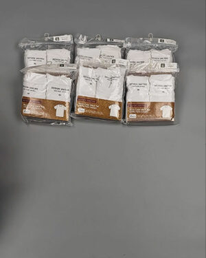 Фотография 502 - Футболка белая муж Корея 085#5 кг оптом в Калининграде и Калининградской области